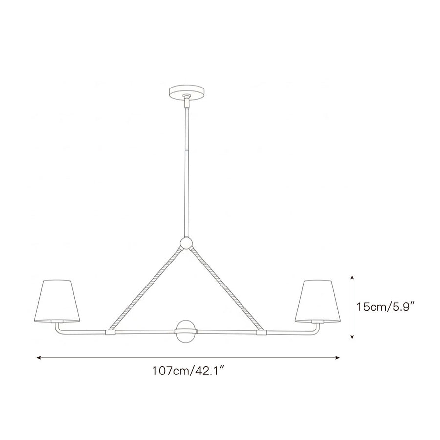 Xavier Linear Pendant Lamp – detail 3 — Dimension drawings 1