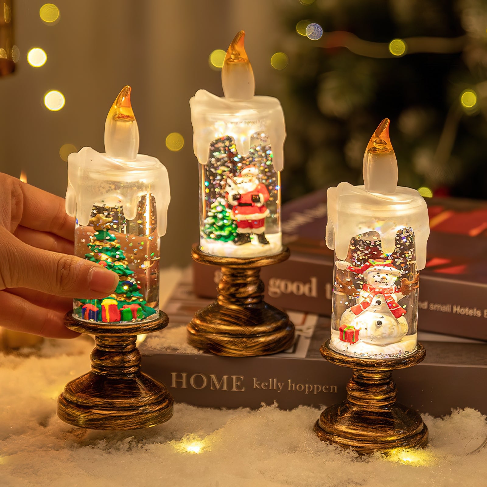 Xmas Candles Table Lamp (built-in battery)