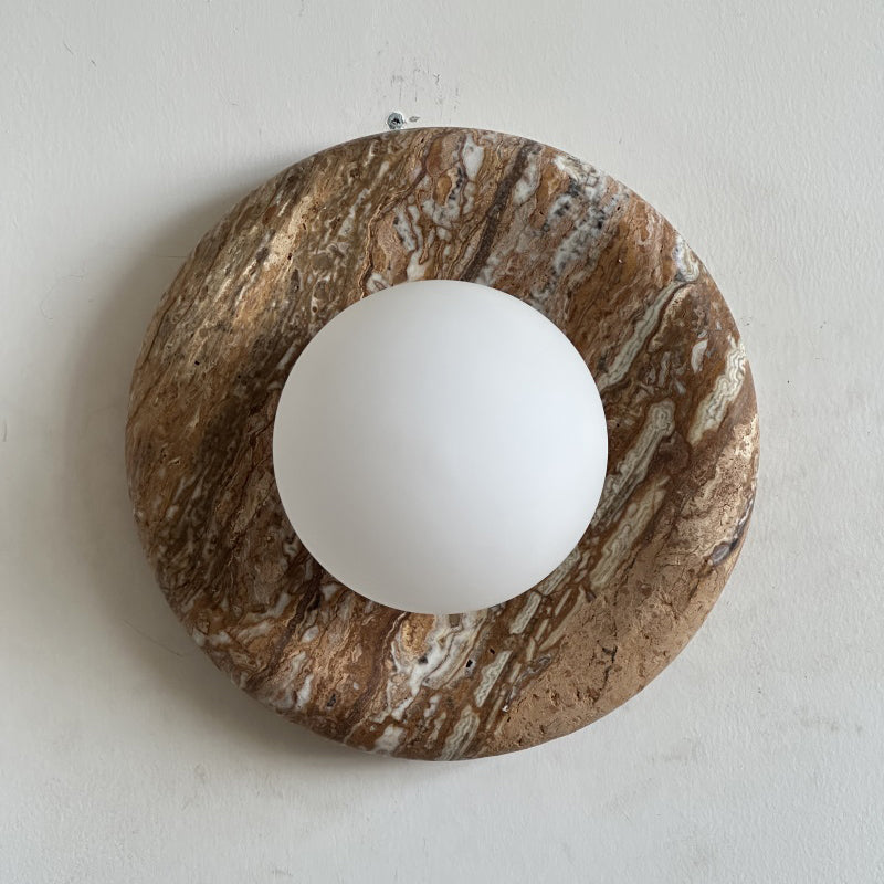 Orli Beige Marble Sconce