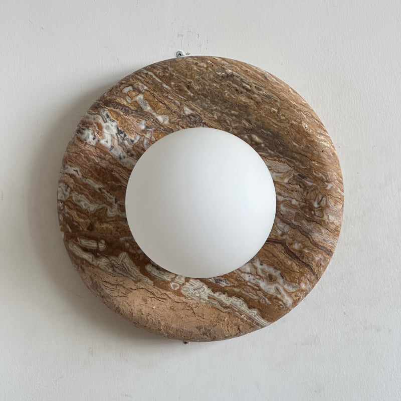 Orli Beige Marble Sconce