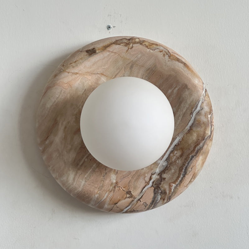 Orli Beige Marble Sconce