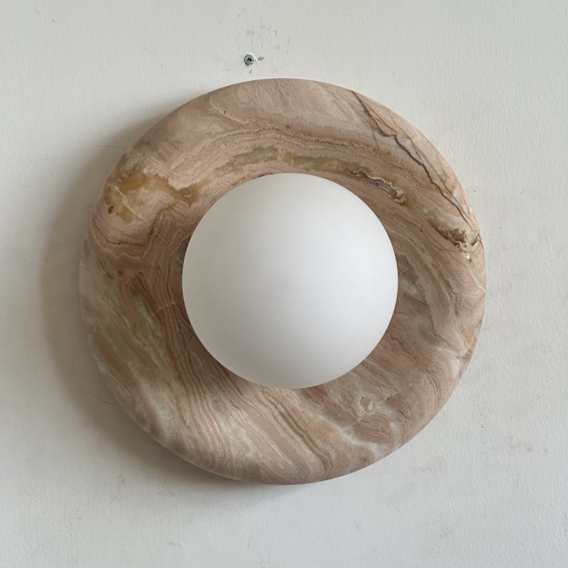 Orli Beige Marble Sconce