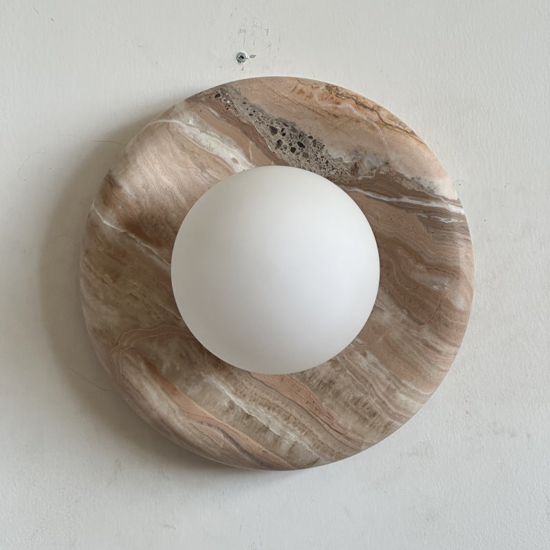 Orli Beige Marble Sconce