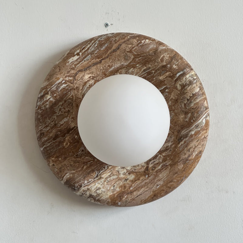 Orli Beige Marble Sconce