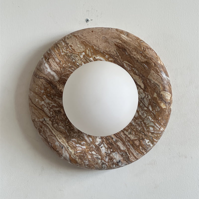Orli Beige Marble Sconce