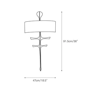 Yali Wall Lamp – detail 3 — Dimension drawings 1
