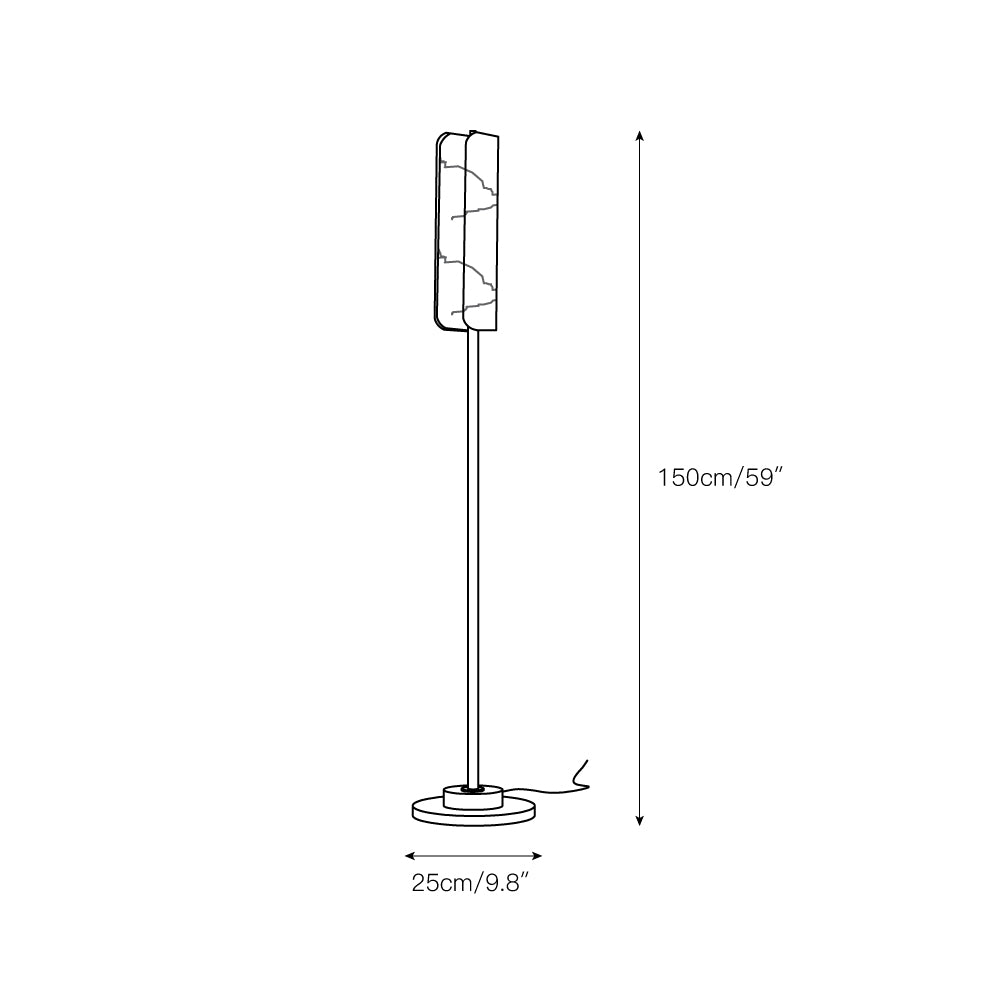 Lampadaire Années Albâtre