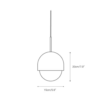 Yoko Alabaster Pendant Light – detail 3 — Dimension drawings 1