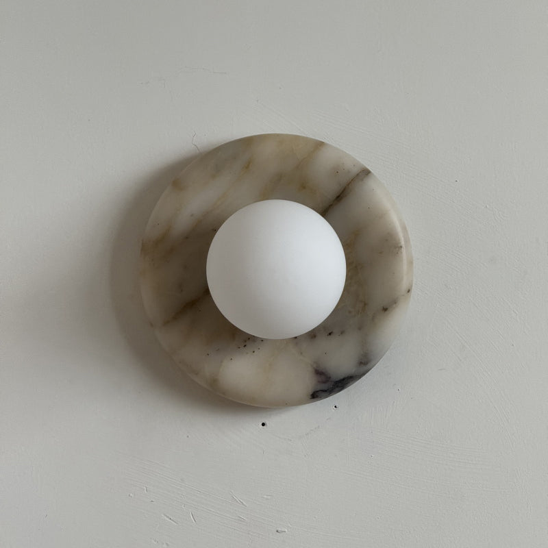 Orli Beige Marble Sconce
