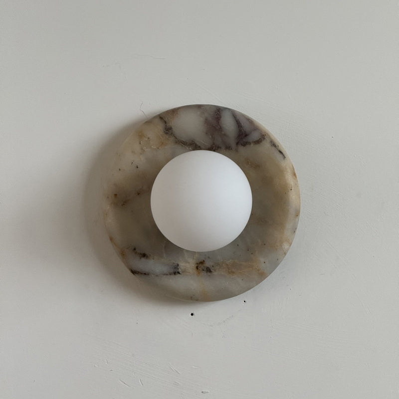 Orli Beige Marble Sconce