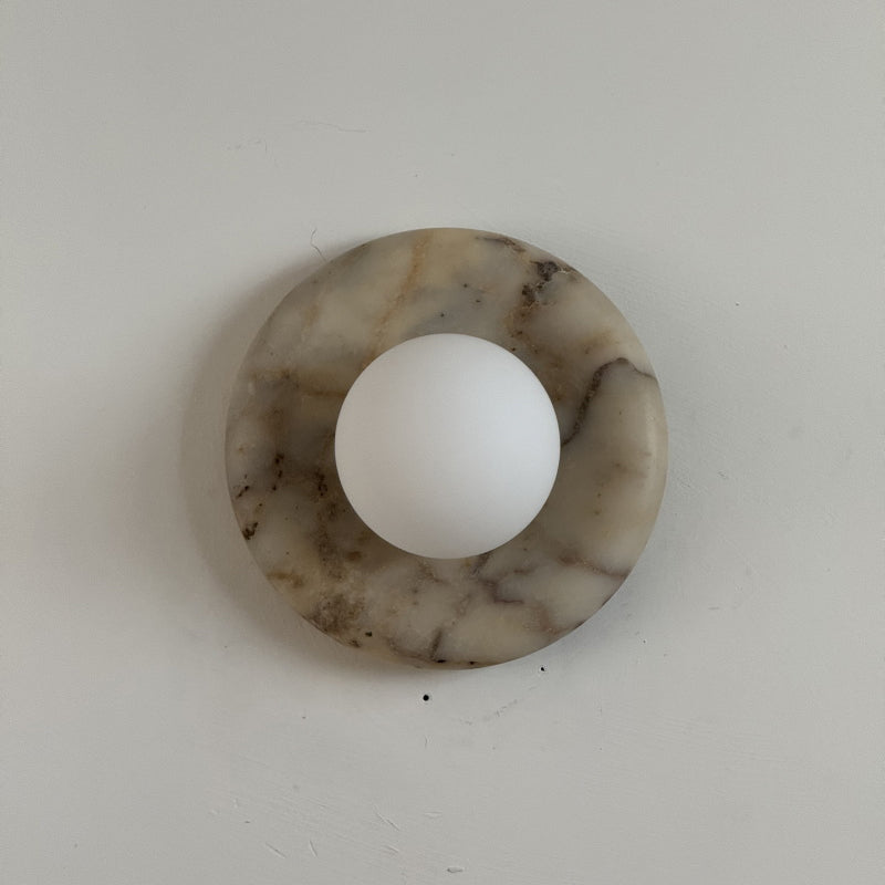 Orli Beige Marble Sconce