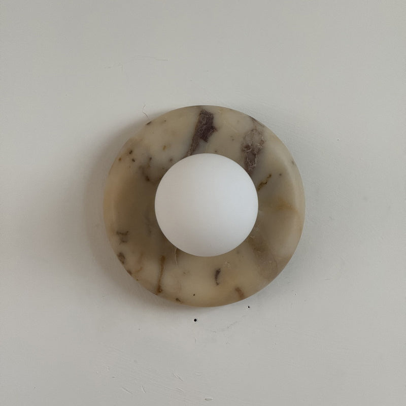 Orli Beige Marble Sconce