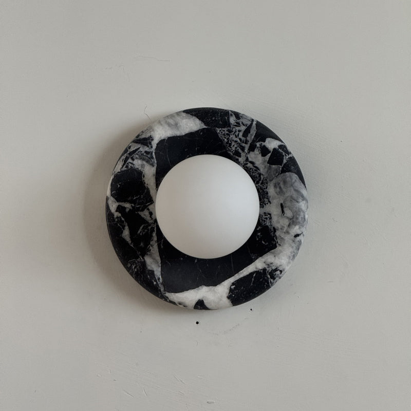 Orli Black Marble Sconce