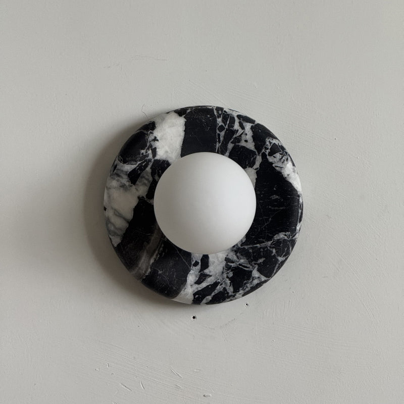 Orli Black Marble Sconce