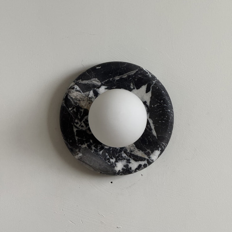 Orli Black Marble Sconce