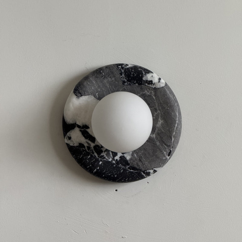 Orli Black Marble Sconce