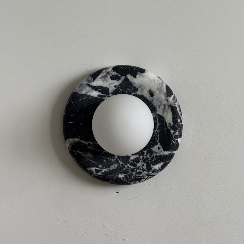 Orli Black Marble Sconce