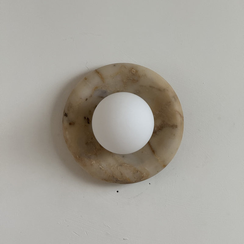 Orli Beige Marble Sconce