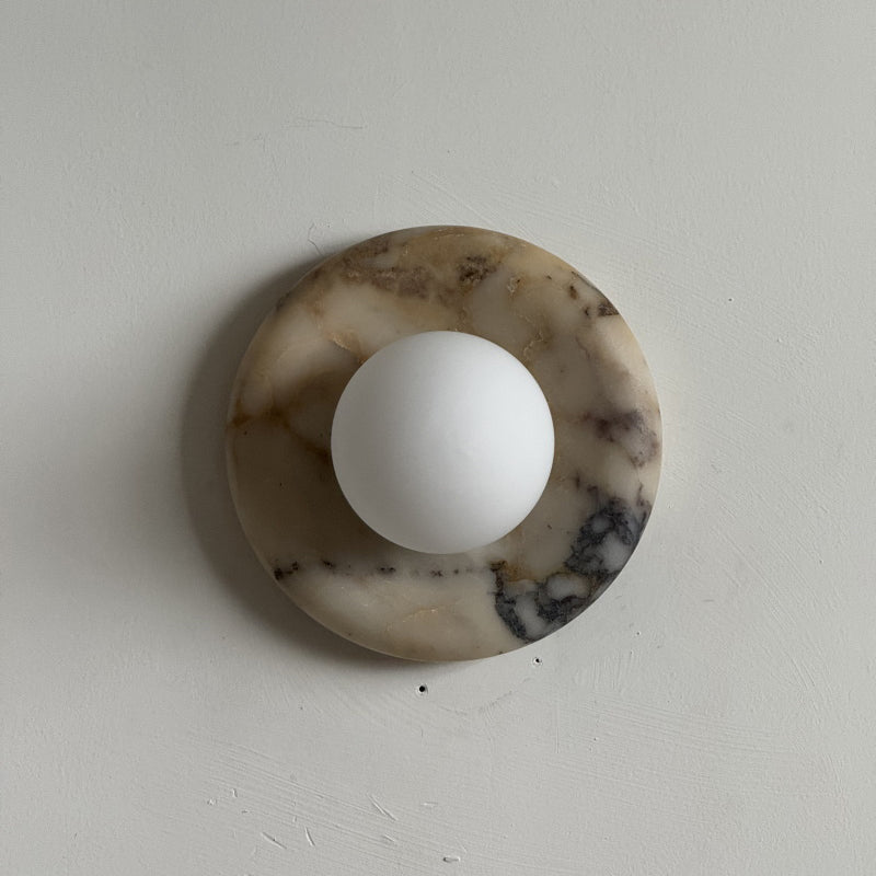 Orli Beige Marble Sconce