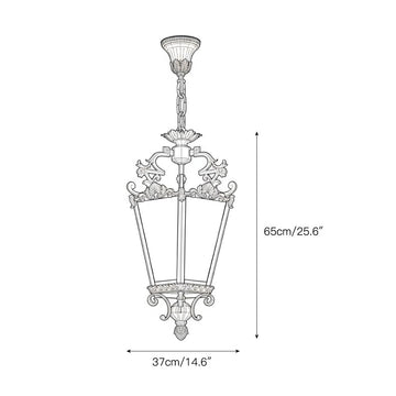 Zaragoza Lantern Pendant Lamp – detail 3 — Dimension drawings 1