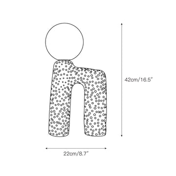 Zebra Table Lamp – detail 3 — Dimension drawings 1