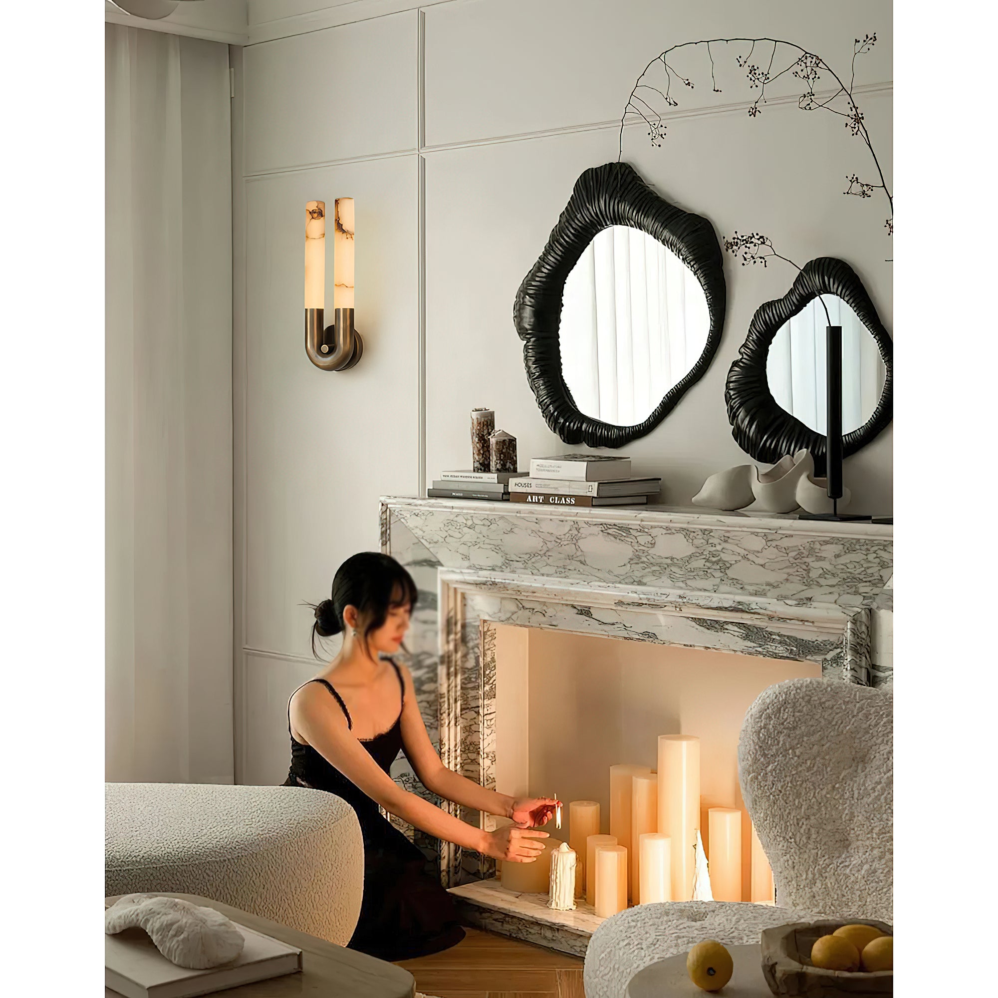 Zeme Alabaster Wall Sconce