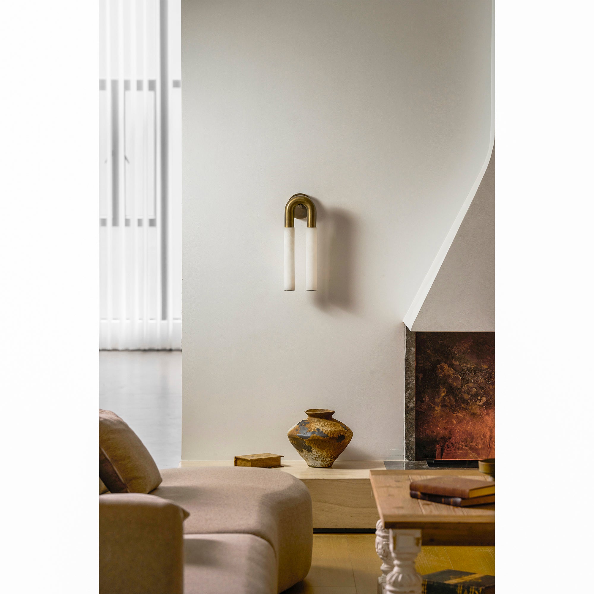 Zeme Alabaster Wall Sconce