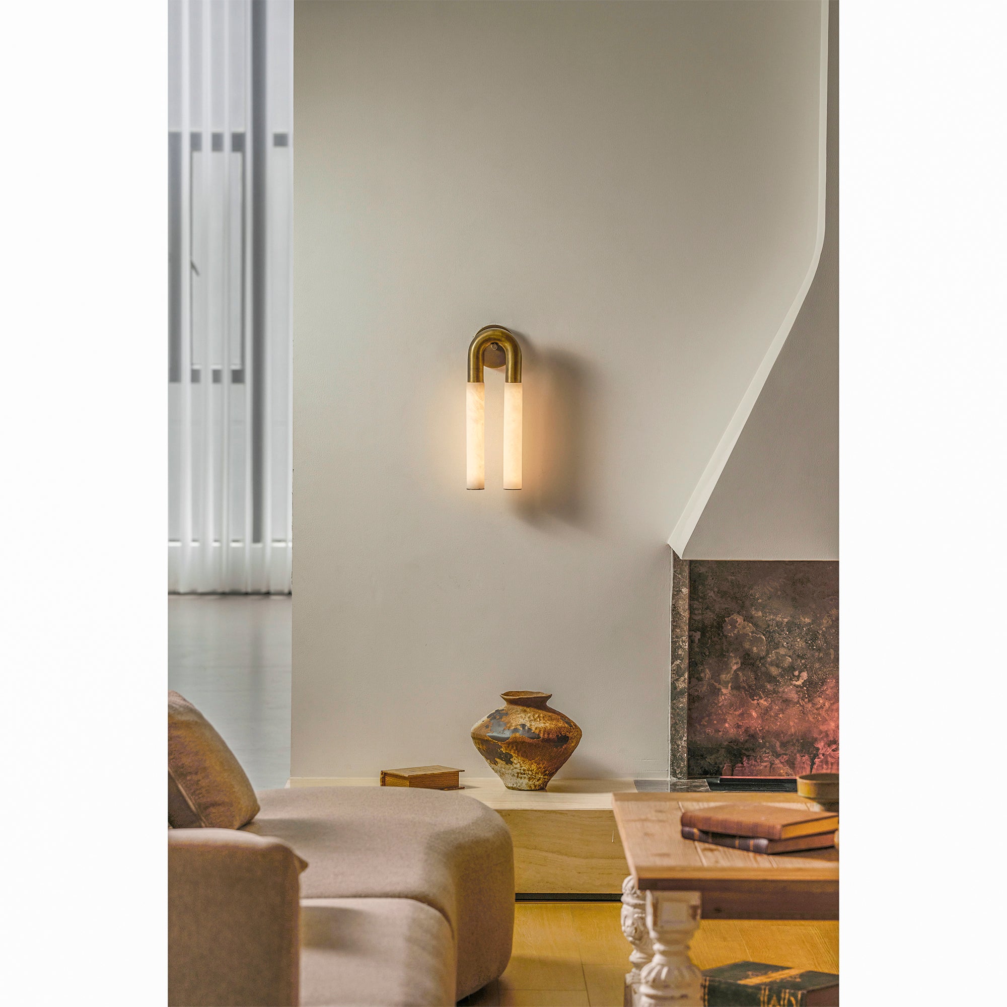 Zeme Alabaster Wall Sconce