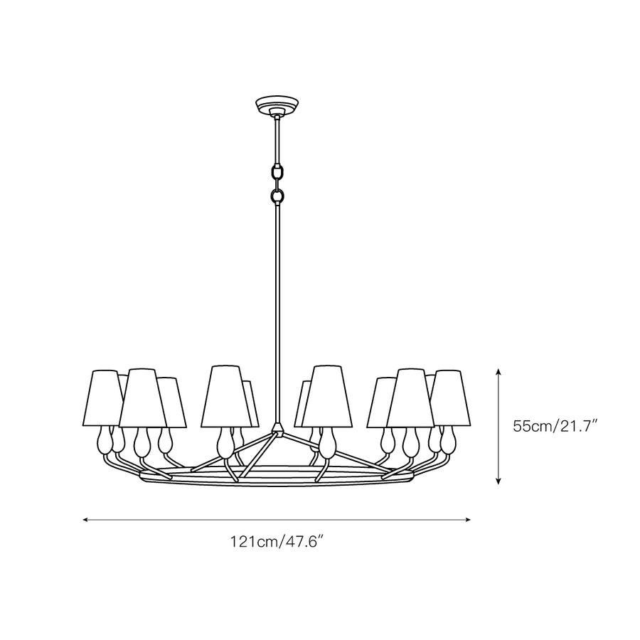 Ziba Chandelier – detail 4 — Dimension drawings 2