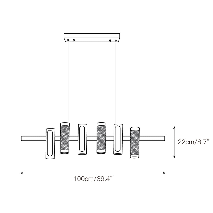Zigger Pendant Light – detail 4 — Dimension drawings 2