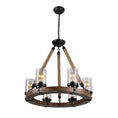 Load image into Gallery viewer, Zora Wagon Wheel Chandelier
