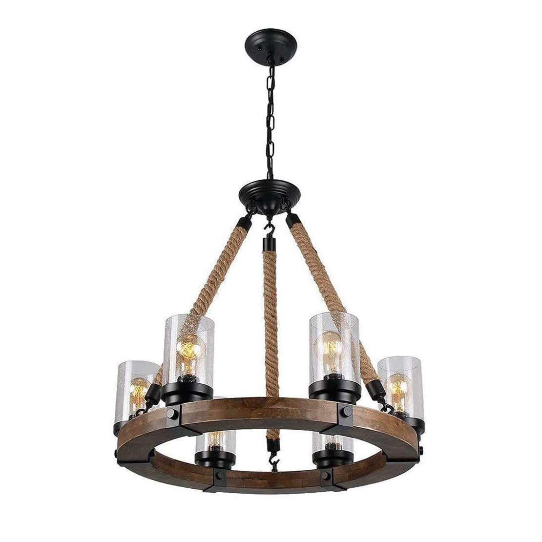 Zora Wagon Wheel Chandelier