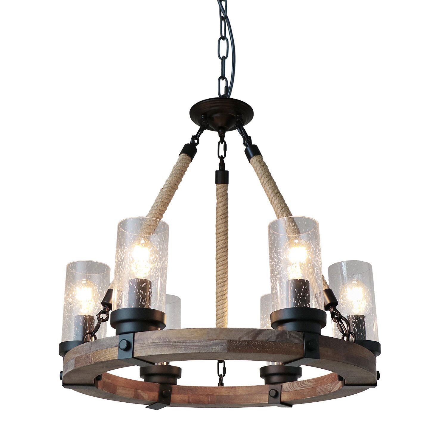 Zora Wagon Wheel Chandelier