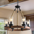 Load image into Gallery viewer, Zora Wagon Wheel Chandelier
