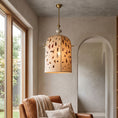 Load image into Gallery viewer, Alabaster Embroidered Pendant Lamp
