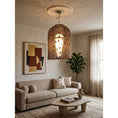 Load image into Gallery viewer, Alabaster Embroidered Pendant Lamp
