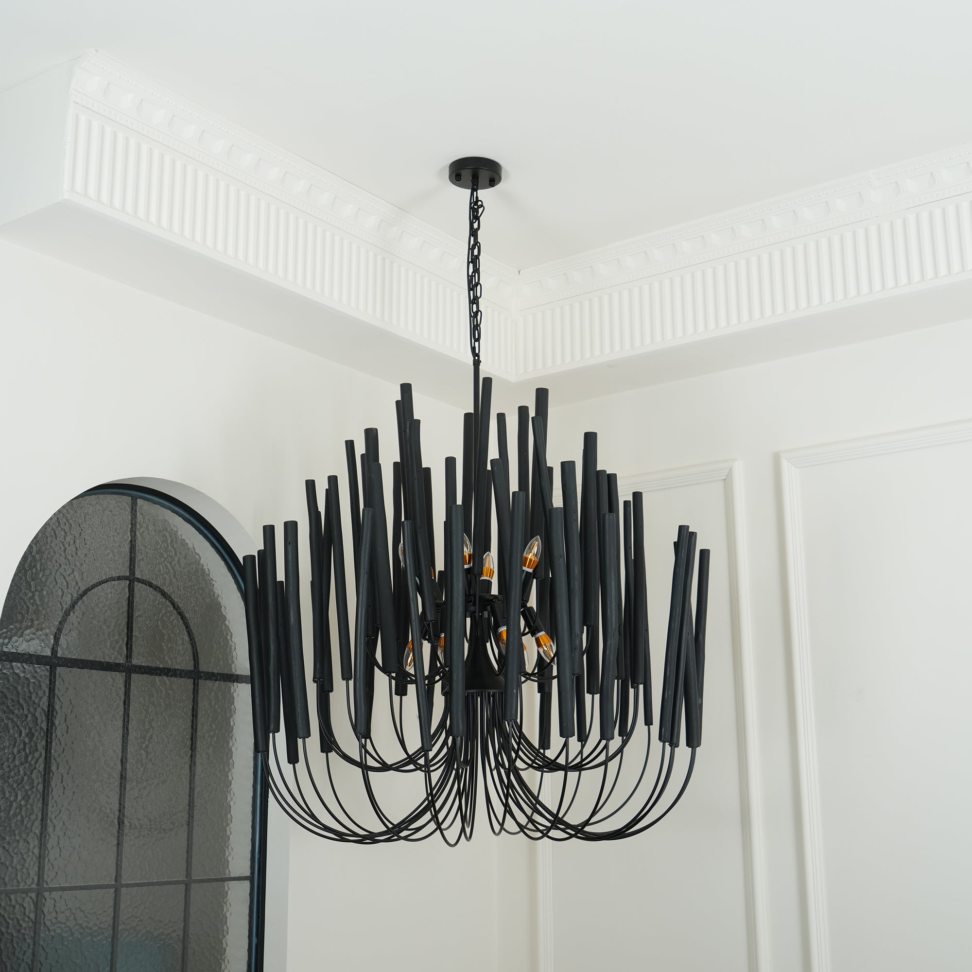 White Multi-Stick Chandelier