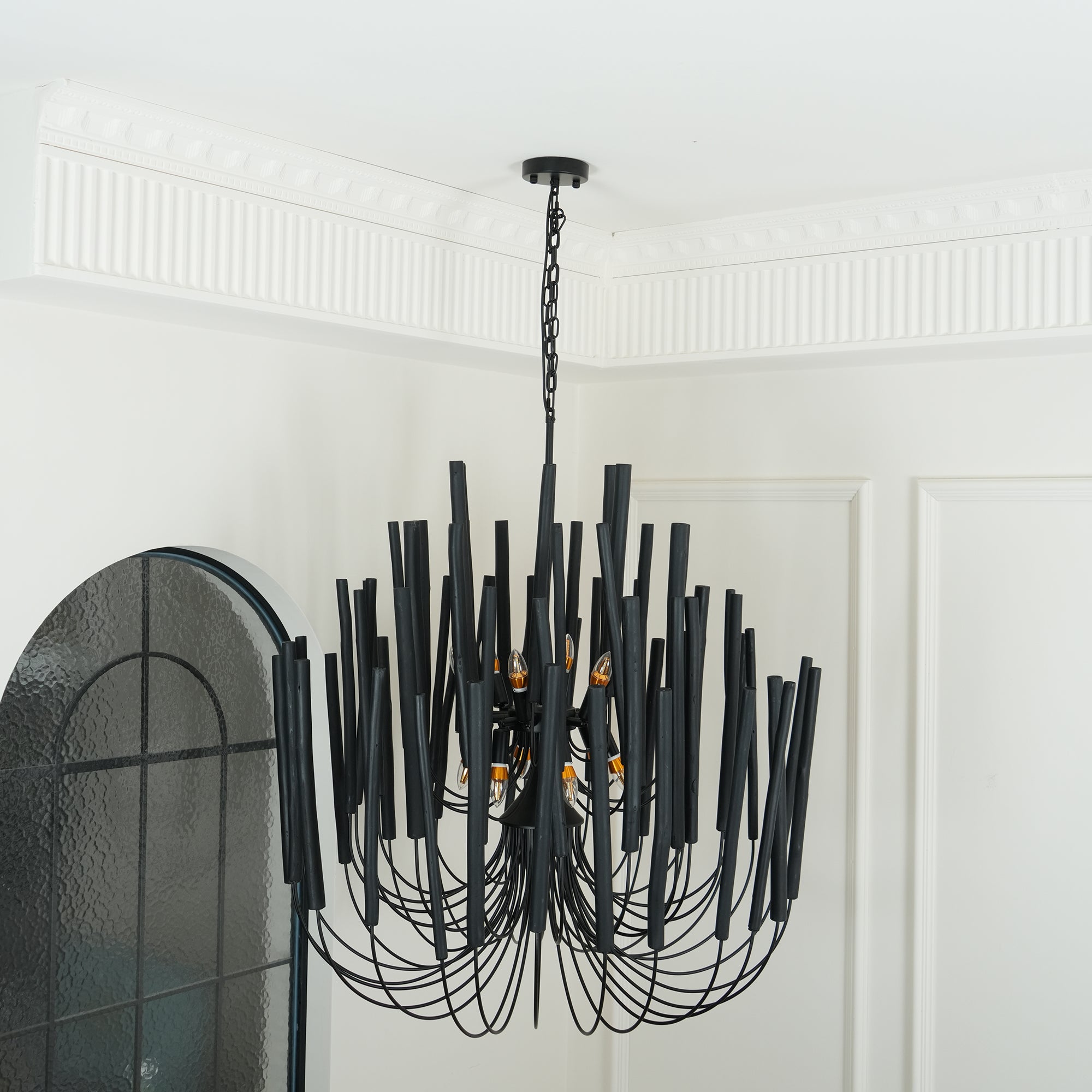 White Multi-Stick Chandelier