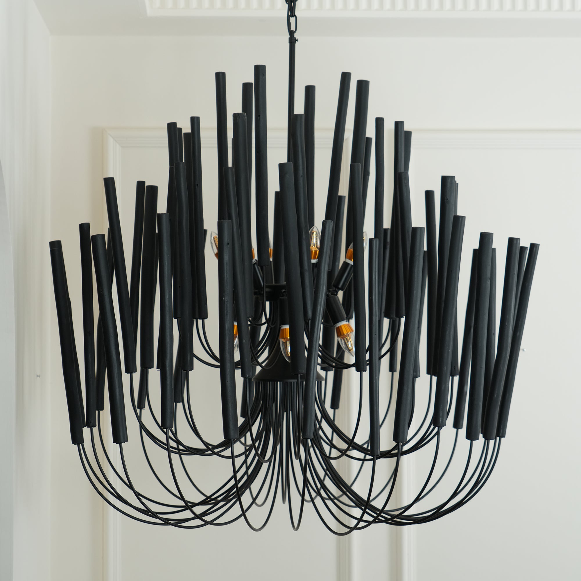 White Multi-Stick Chandelier