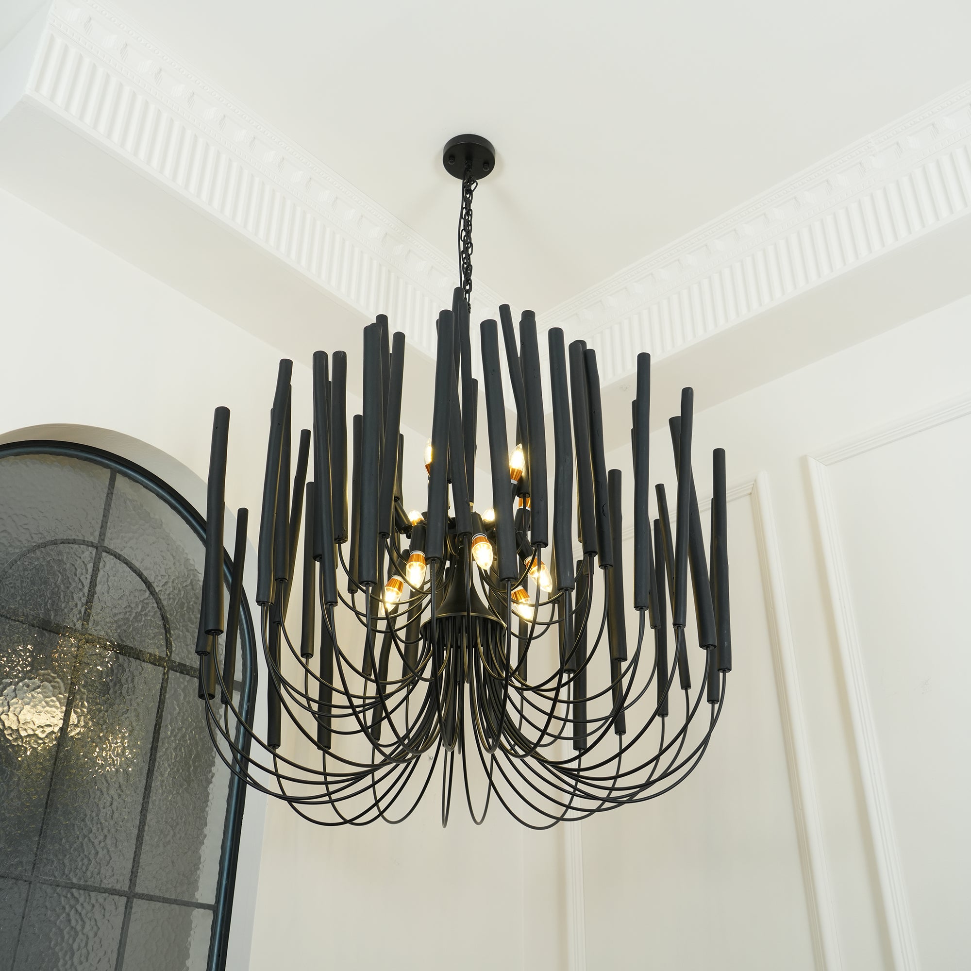 White Multi-Stick Chandelier