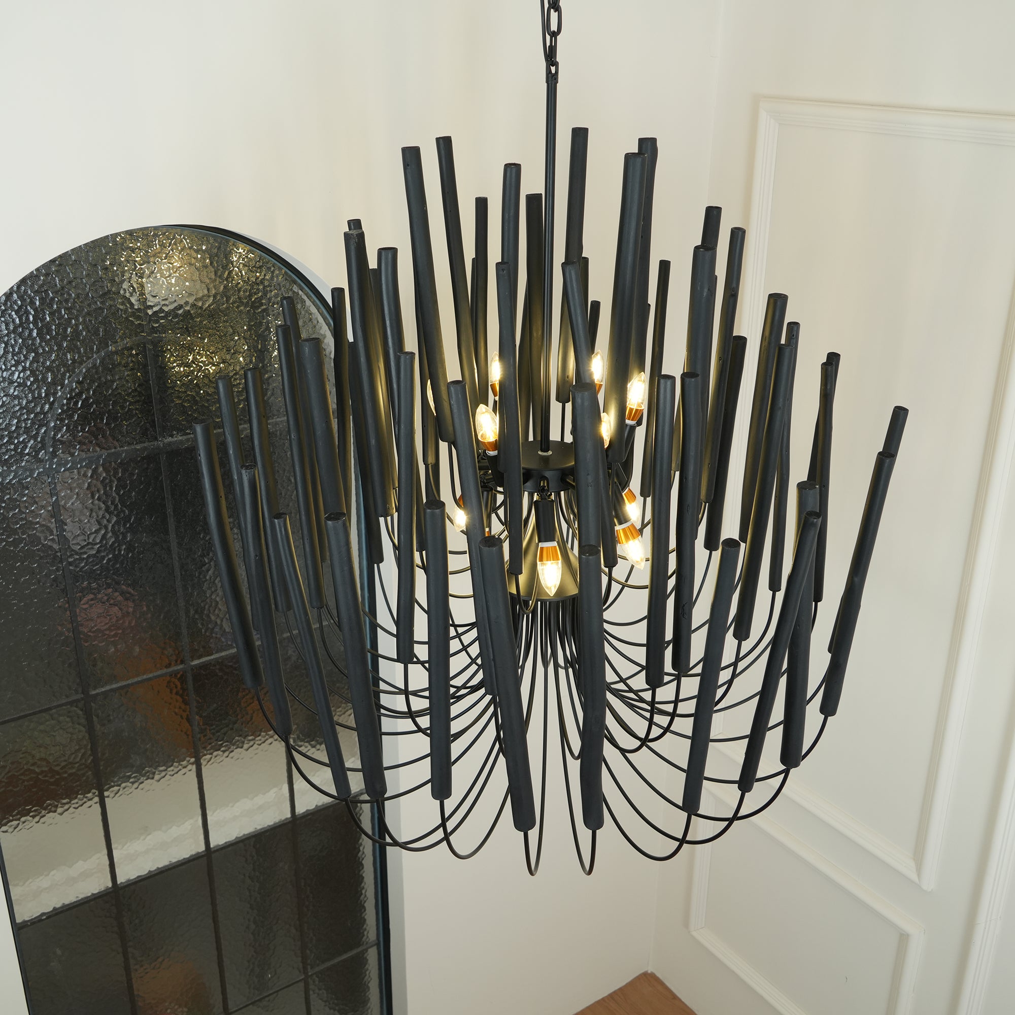 White Multi-Stick Chandelier