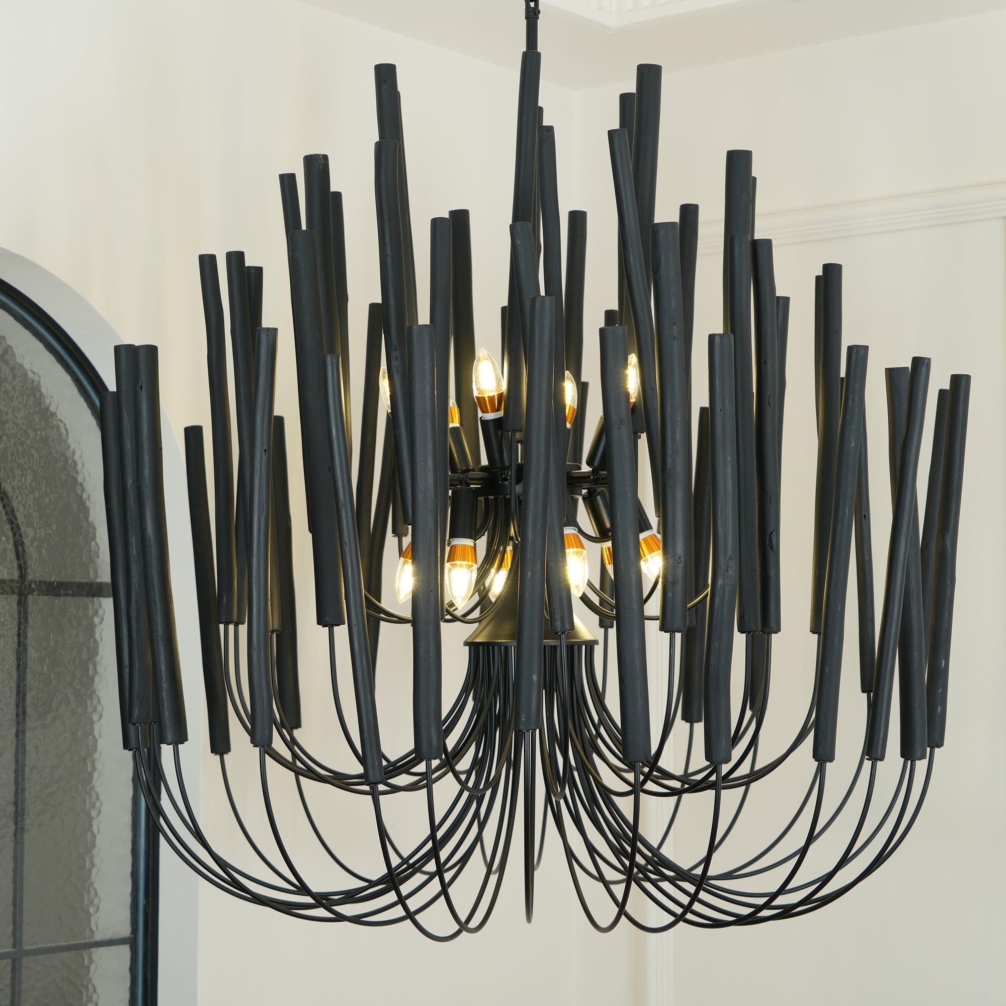 White Multi-Stick Chandelier