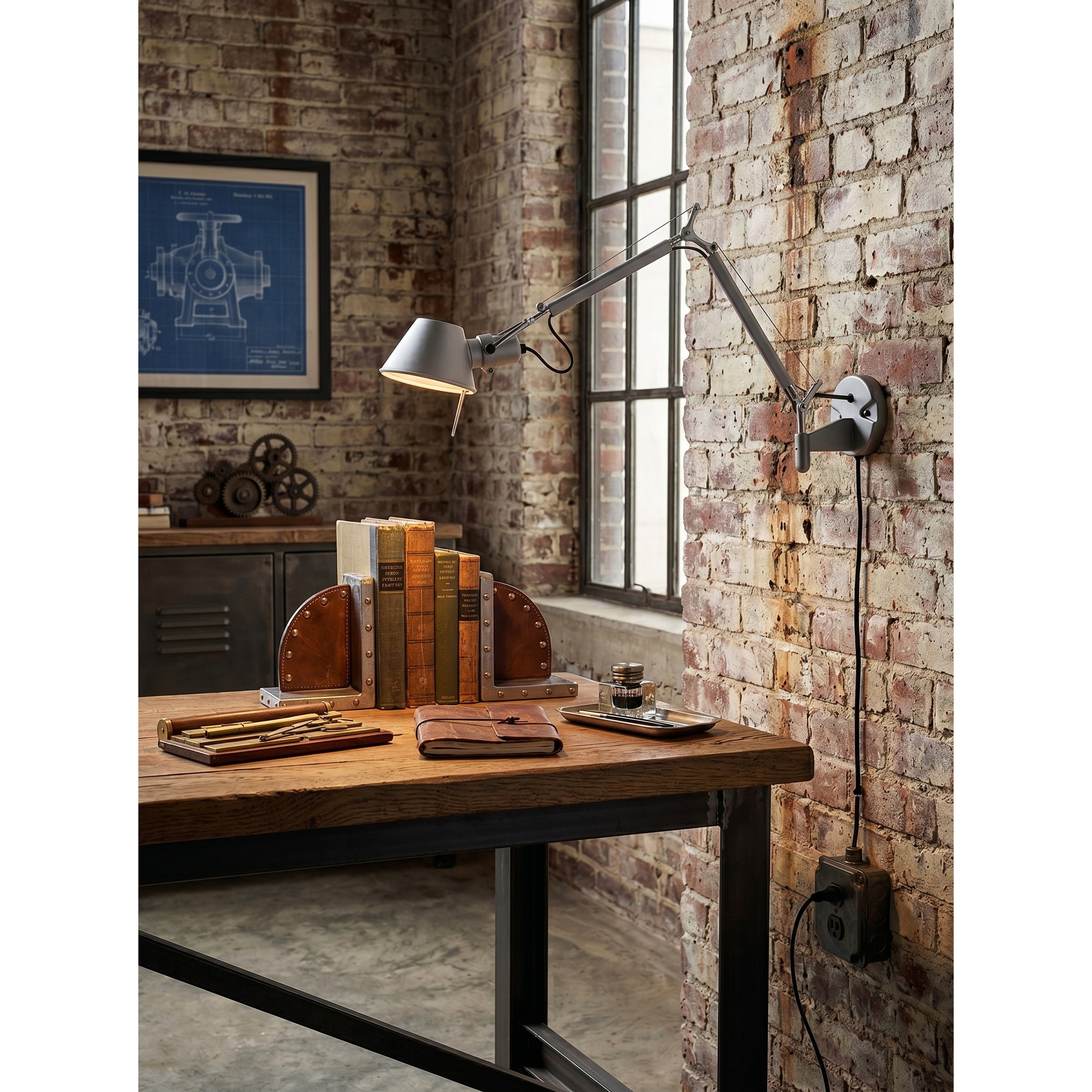 Brady Rocker Arm Plug-in Sconce