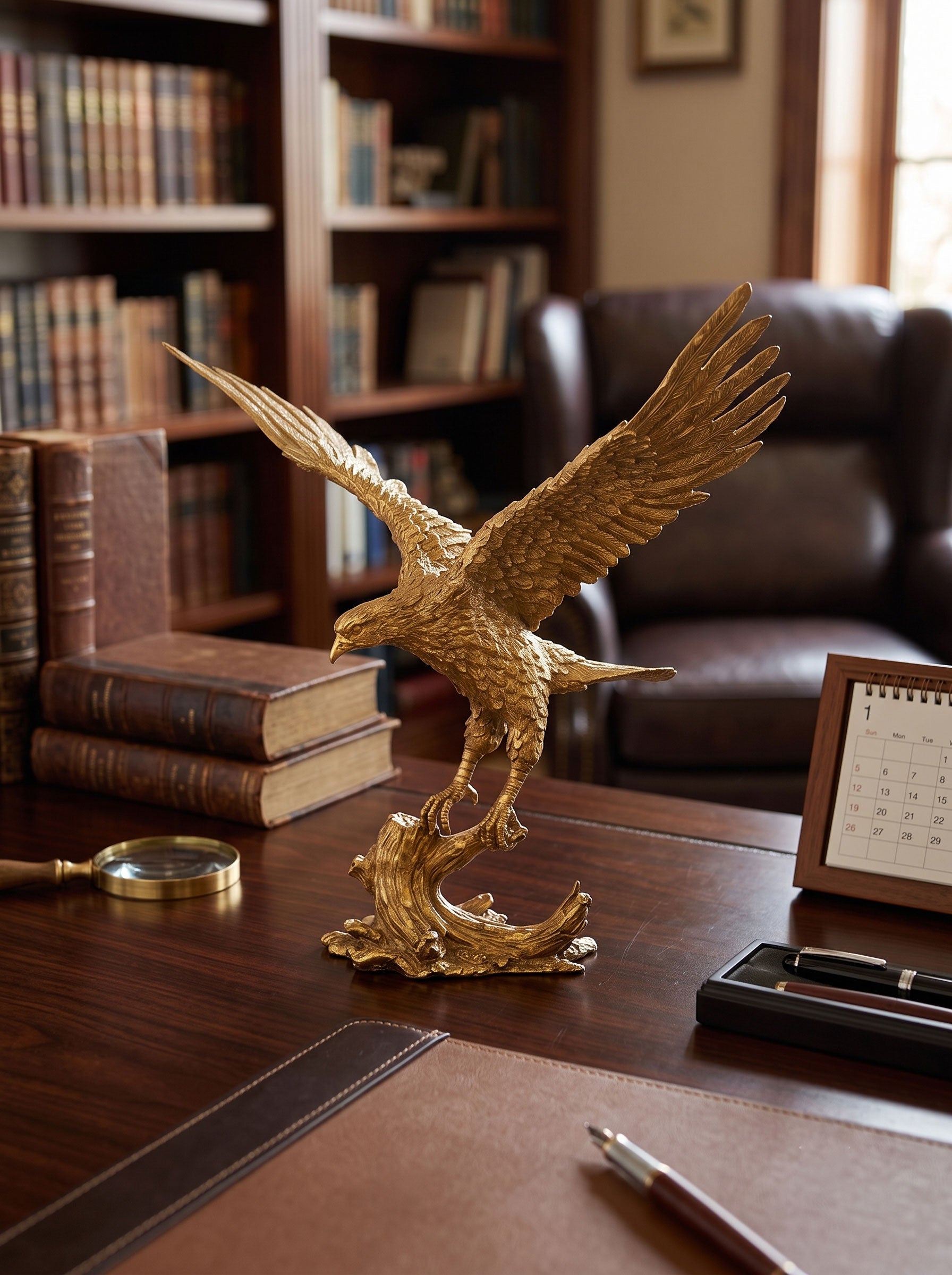 Brass Eagle Sculpture