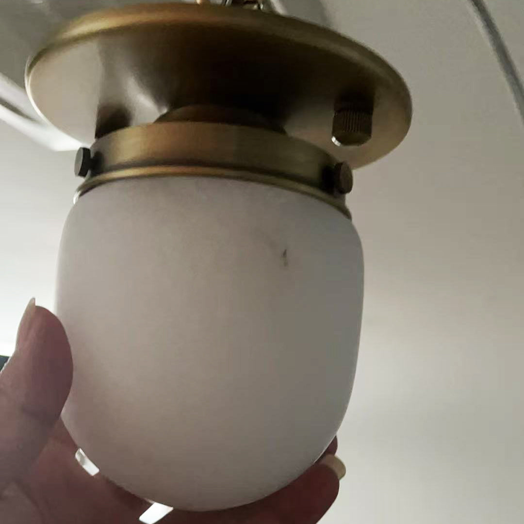 Bullet-shaped Alabaster Flush Mount