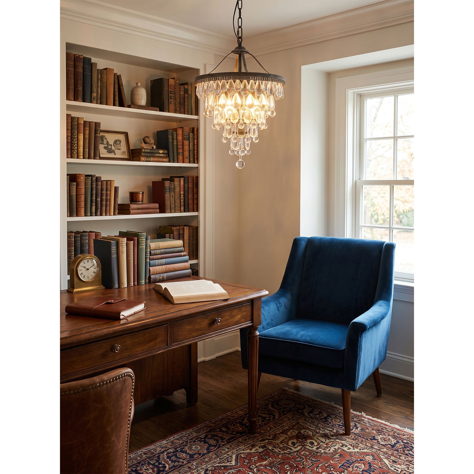 Crystal Inverted Pyramid Chandelier