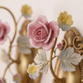 Load image into Gallery viewer, Porcelain Rose Vine Wall Sconce
