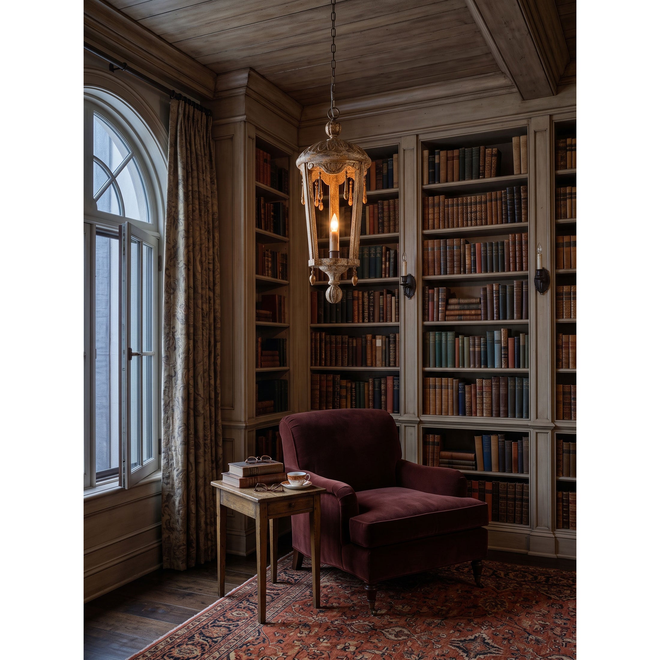 French Woodcarving Lantern Pendant Lamp