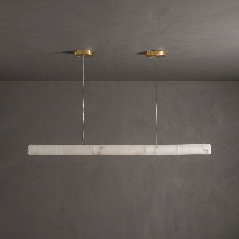 Lustre linéaire Halima en albâtre