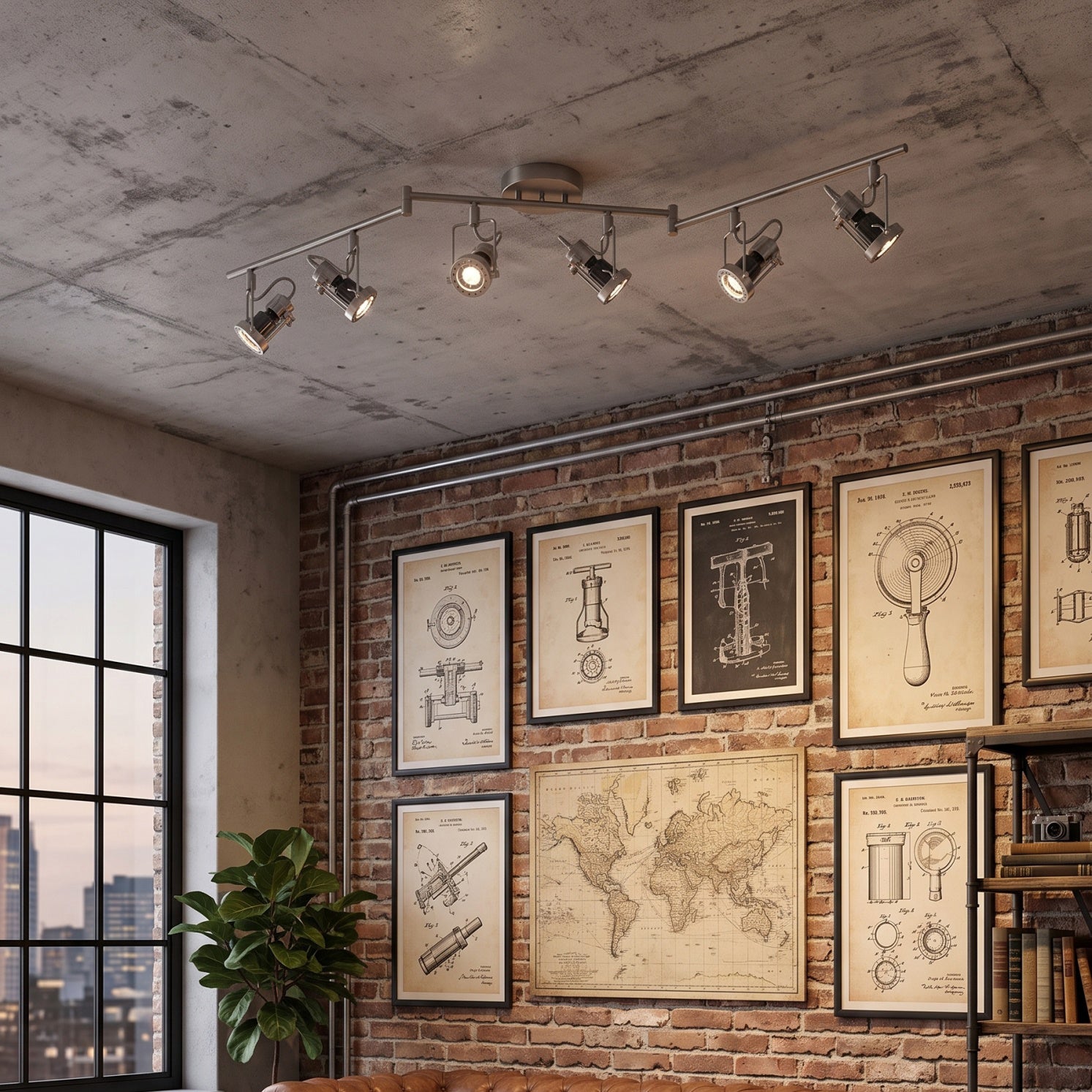 Lucide Industrial Track Ceiling Lamp